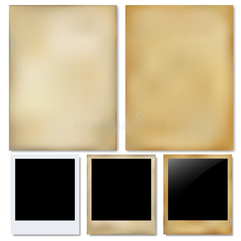 Vintage Paper And Photo. Vector royalty free illustration