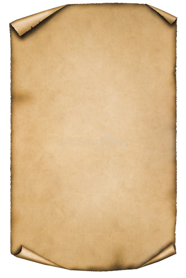 Old antique paper parchment scroll over white Vector Image