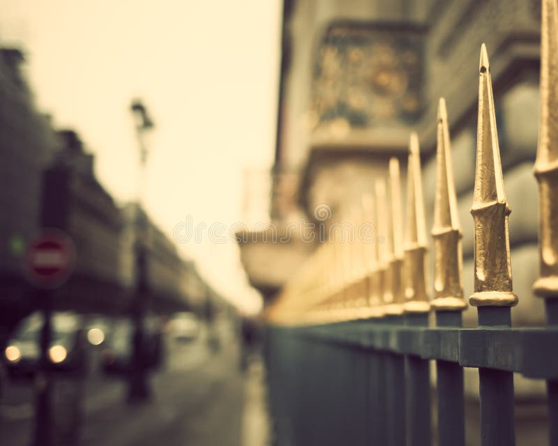 Vintage Paris fence stock image Vintage Paris fence stock image