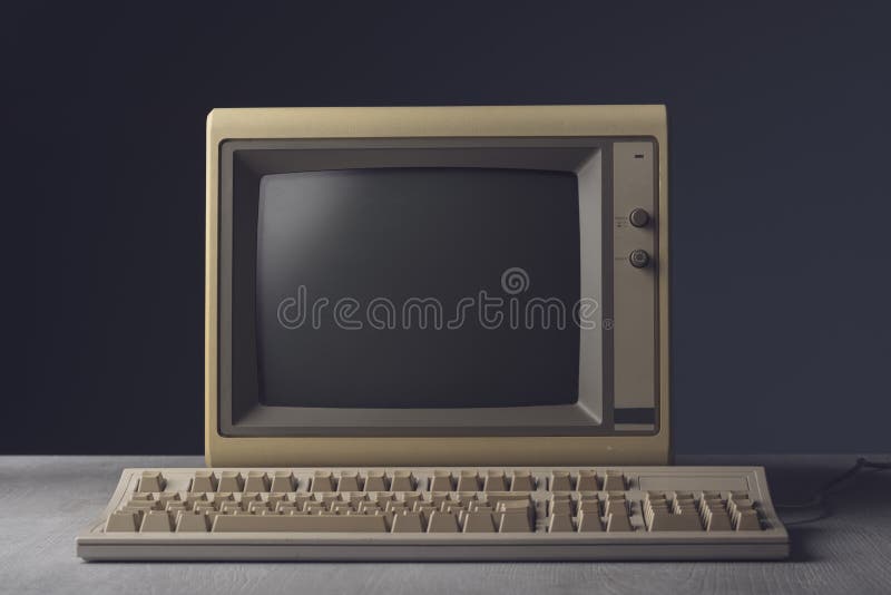 Vintage Personal Computer On A Desktop Stock Photo Image Of Personal