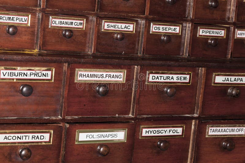 Vintage pharmacy wooden drawers royalty free stock images Vintage pharmacy wooden drawers royalty free stock images