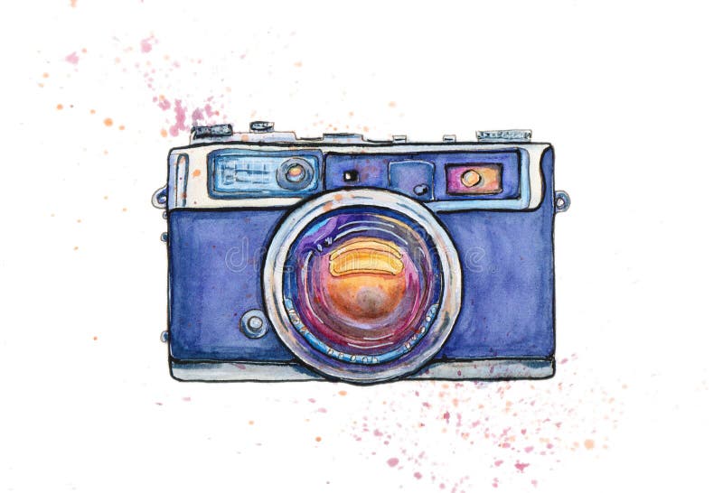 Vintage photo camera stock illustration. Illustration of memory - 81796033