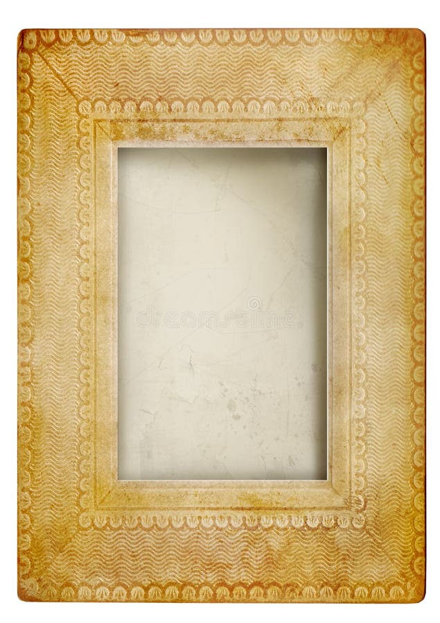 Vintage photo frame against white royalty free stock photography Vintage photo frame against white royalty free stock photography
