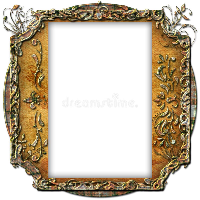 Vintage photo frame with classy patterns