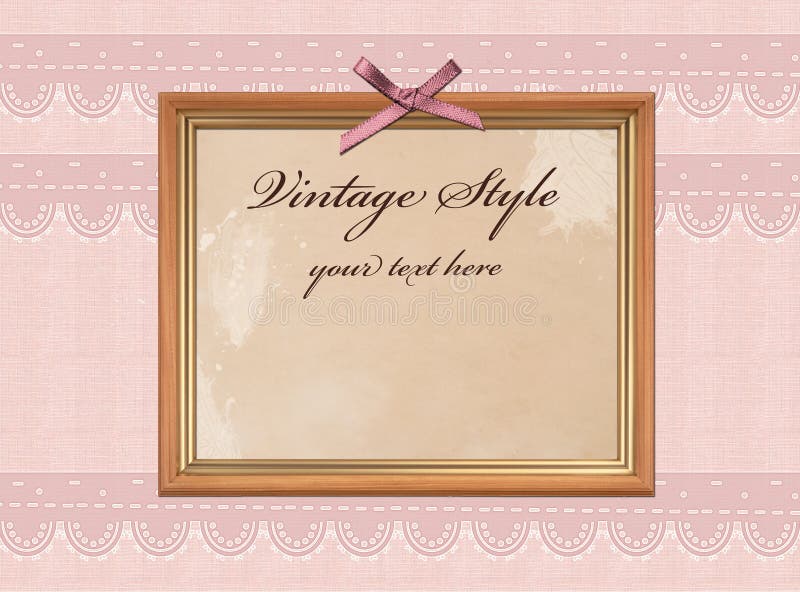 Vintage photo frame over grunge sack background