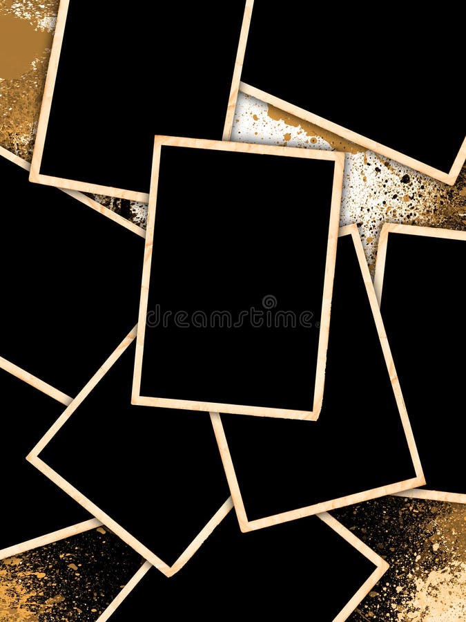 Vintage Photo Frames On Grunge Background