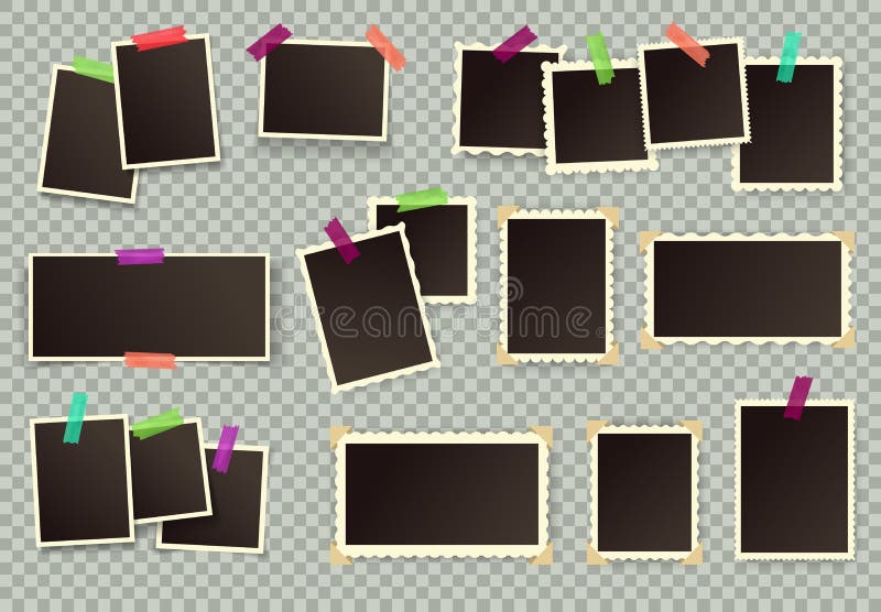 Photo Album Pages With Retro Style Frames And Corners Stock Photo -  Download Image Now - iStock