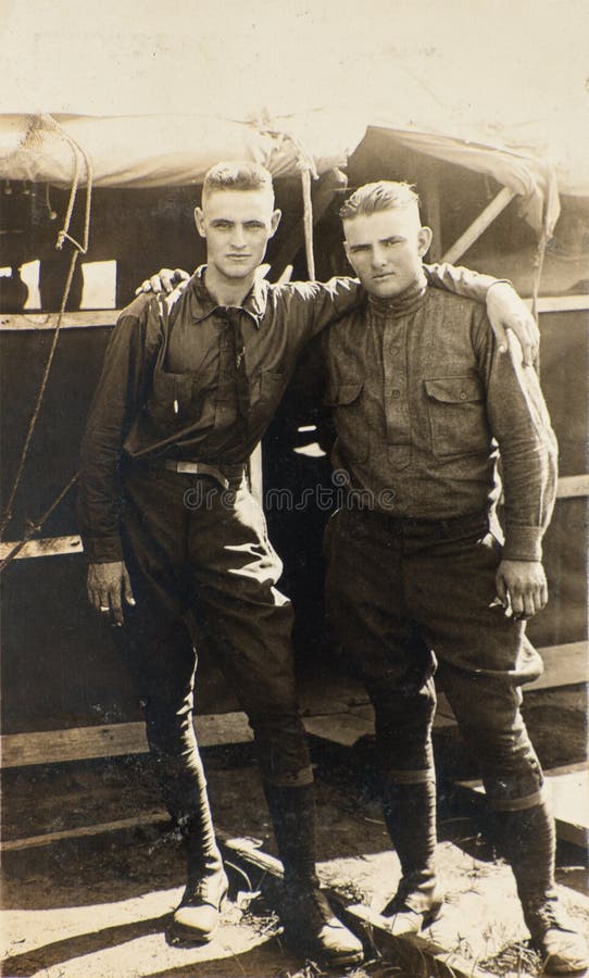 Vintage Photograph WWI Army Soldiers