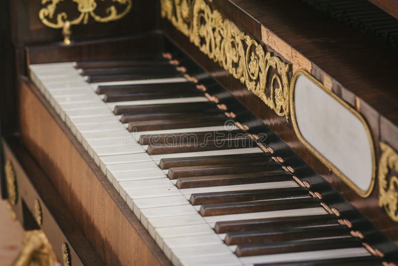Vintage piano keys stock photo. Image of focus, playing 59308986