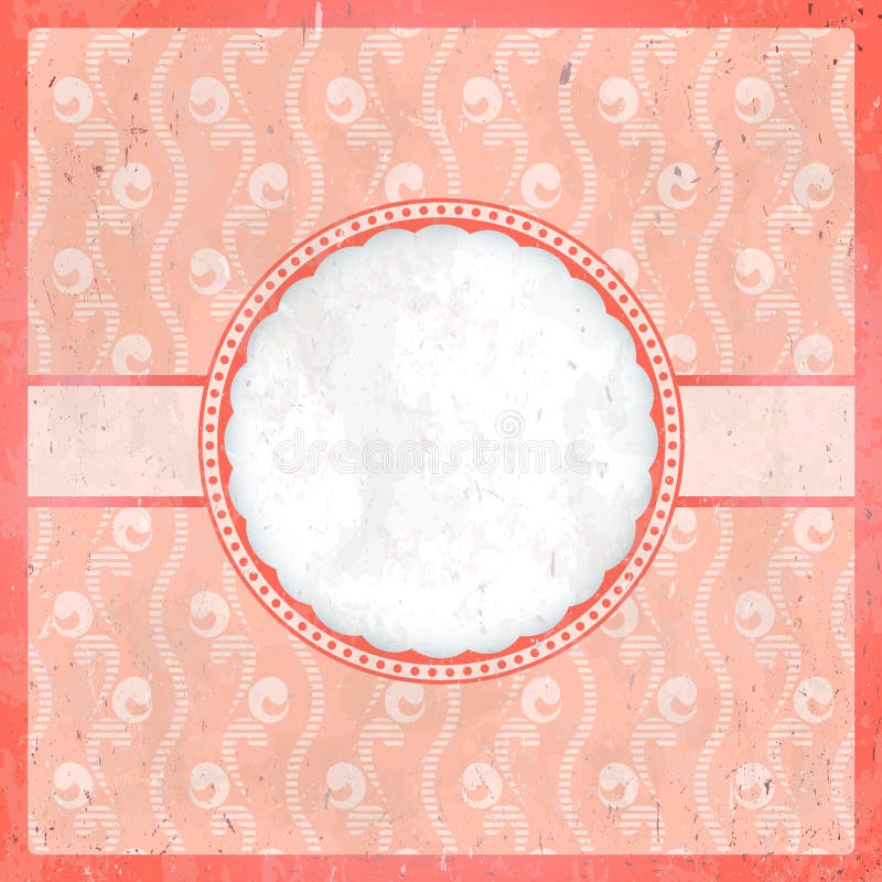 Vintage pink frame stock vector. Illustration of grunge - 24860862