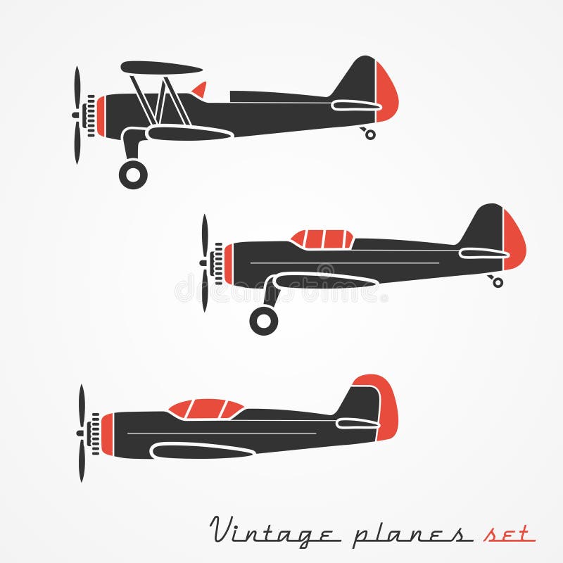 Vintage planes set