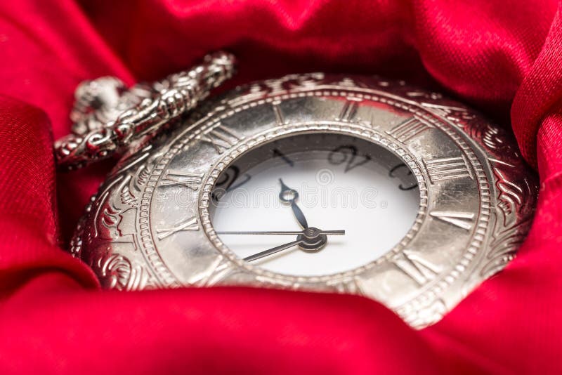 Vintage Pocket Mechanical Watch stock photo