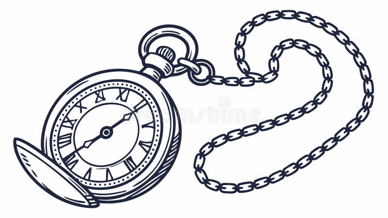 Vintage Pocket Watch : Elegancki projektant wektora Charm Generation AI ilustracji