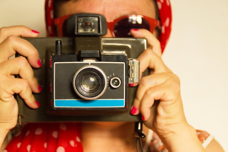Vintage Polaroid Camera royalty free stock photography Vintage Polaroid Camera royalty free stock photography