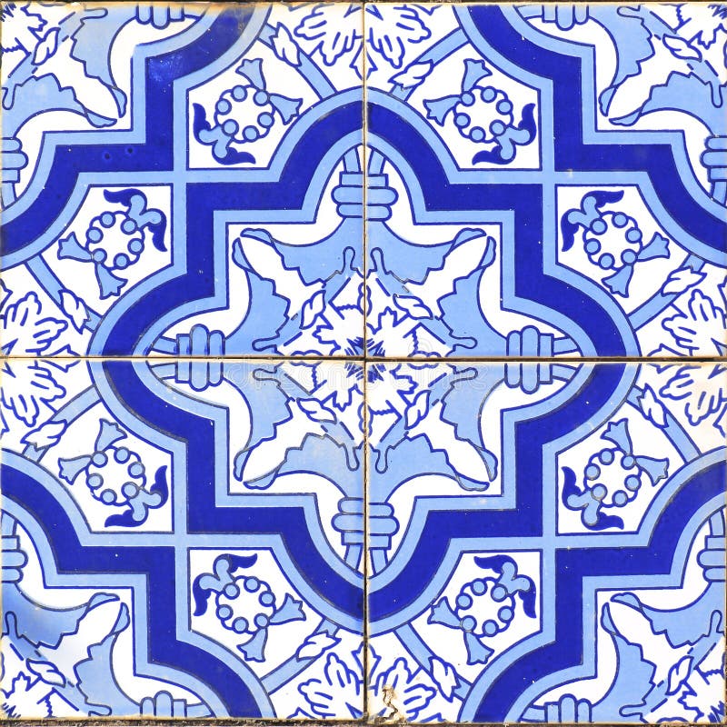 Vintage Portuguese Blue Tiles Stock Image Image of decoration, colourful 33376763