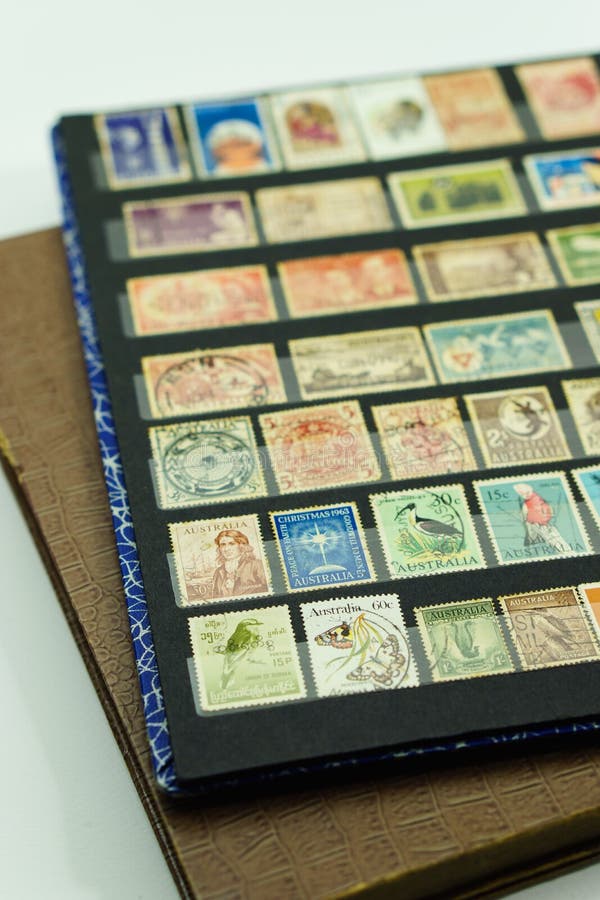Vintage Postage Stamp Collection Editorial Photography Image of