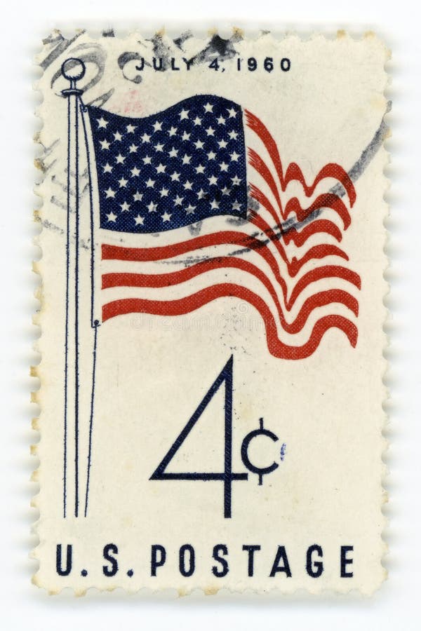 Vintage postage stamp USA stock images