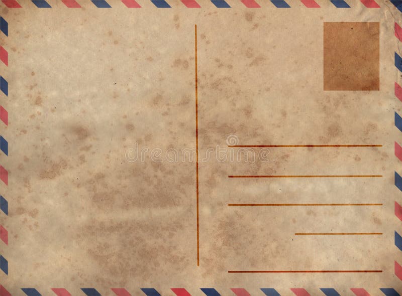 Old Cream Vintage Envelope With Blank Card Stock Photo - Download