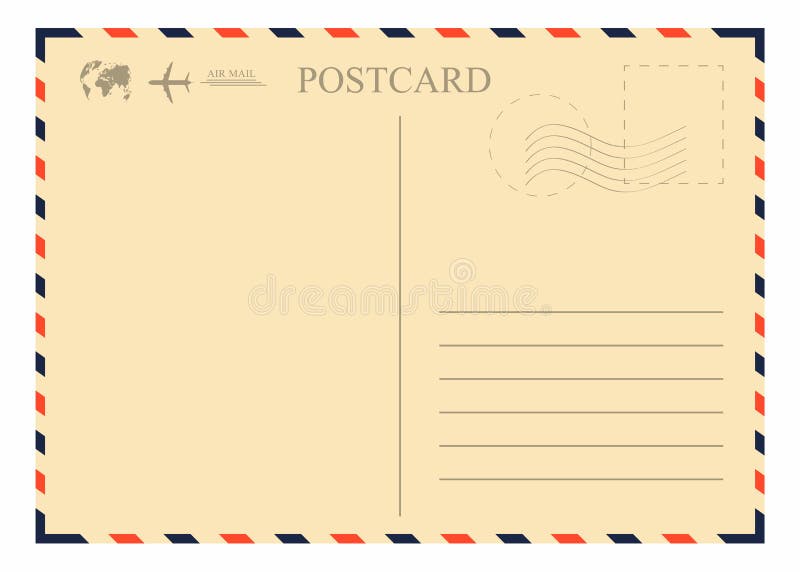 Airmail Postcard Template