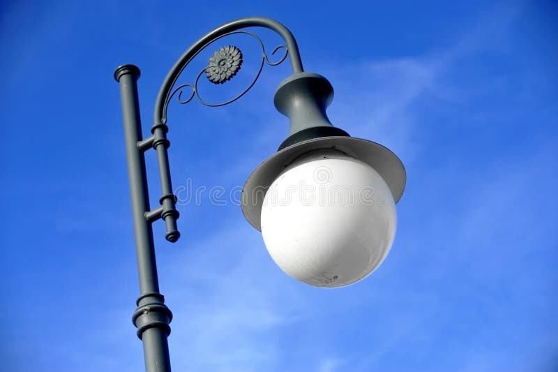 Vintage Public Lighting Pole Stock Image Image of electricity, bulb
