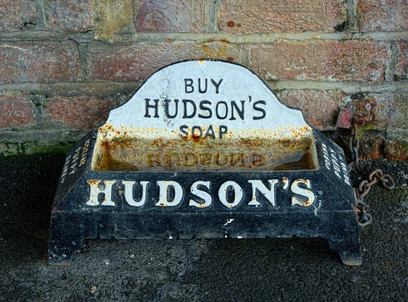 Vintage Puppy drinking trough, sponsored by Hudson`s Soap.