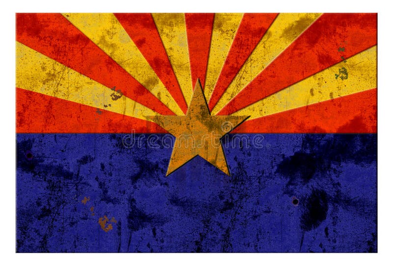 AZ FLAG Bandera de Mesa de Arizona 21x14cm BANDERINA de DESPACHO Americana DE Arizona EE.UU 14 x 21 cm 