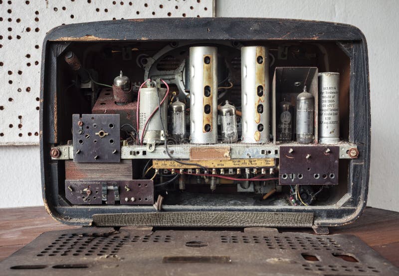 Vintage Radio Back side stock image. Image of vacuum 48126089