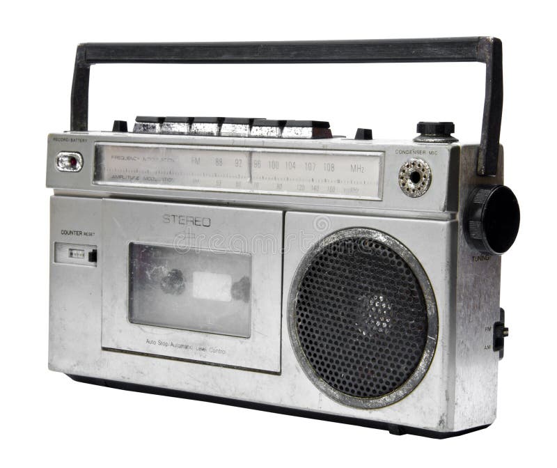 Vintage Radio Cassette Recorder Stock Photo Image of object, retro