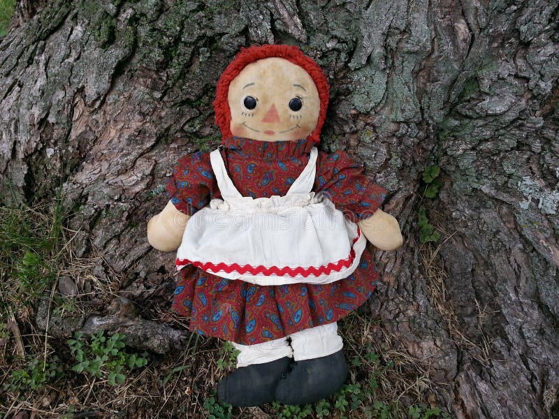 Raggedy an Doli Real Annabelle Desenho Antigo Foto de Stock