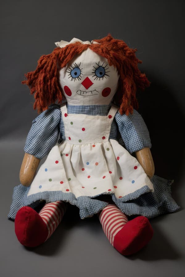 Raggedy an Doli Real Annabelle Desenho Antigo Foto de Stock