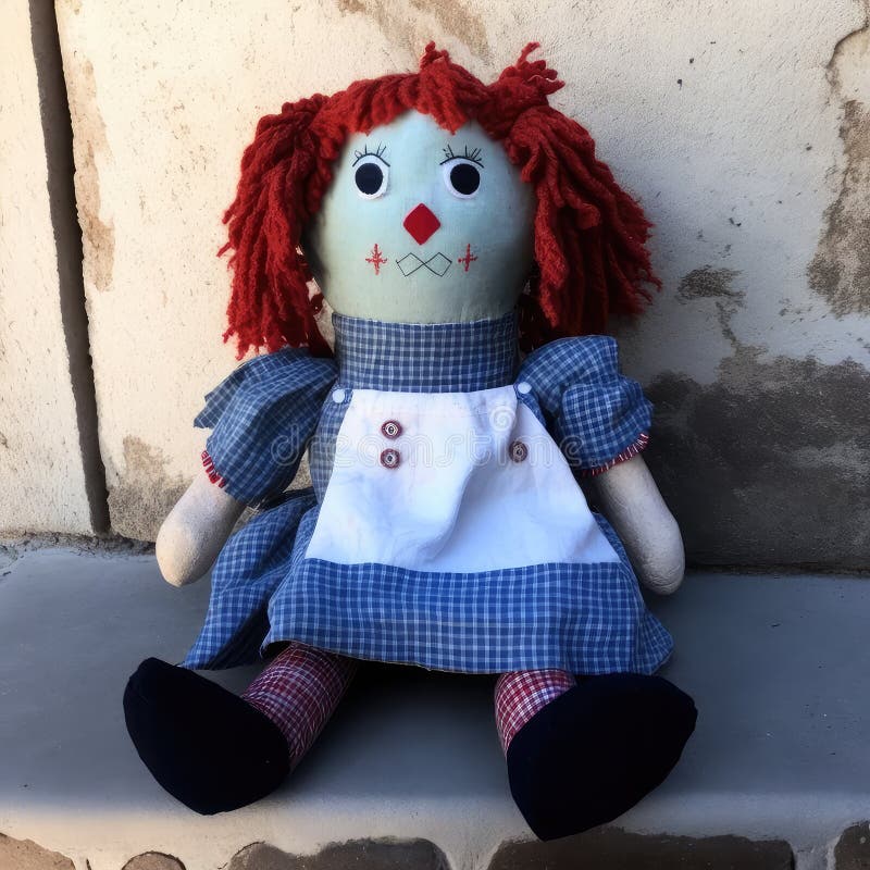 Raggedy an Doli Real Annabelle Desenho Antigo Foto de Stock