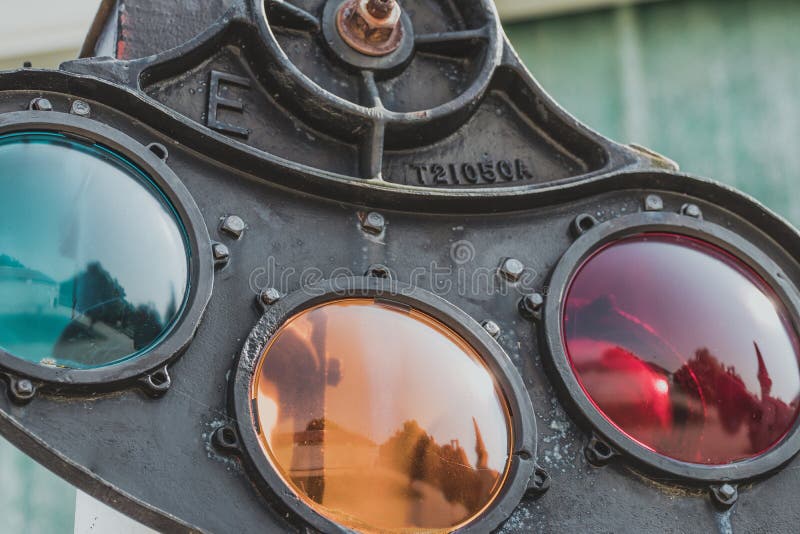 Vintage railroad signal. royalty free stock photography Vintage railroad signal. royalty free stock photography