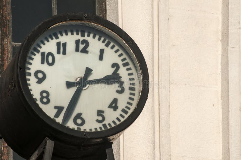 Vintage Railway Station Clock Stock Image Image of retro, number