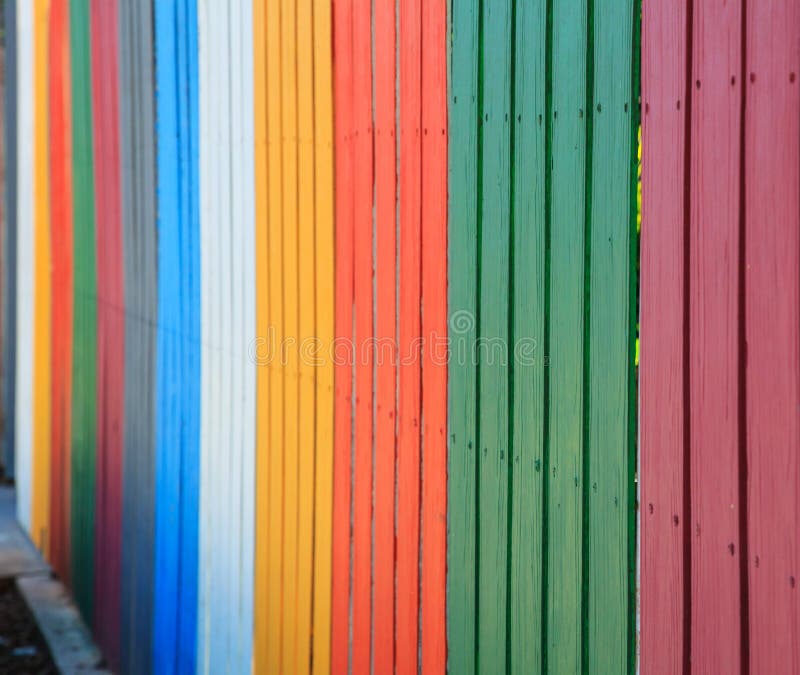 Rainbow fences stock image. Image of fence, beautiful - 101710259