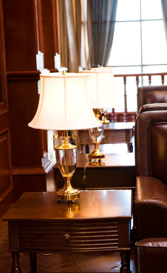 Retro Leather Couch Reading Room Stock Photos Free & RoyaltyFree