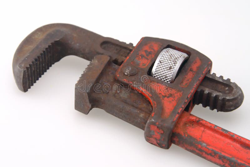 Vintage Red Handle Pipe Wrench