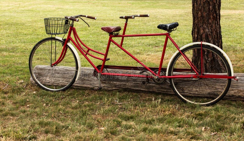 antique tandem bicycle