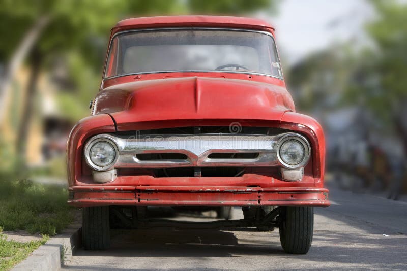 Vintage red truck stock photo. Image of truck, large, vintage 1192354
