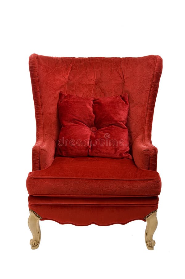 Red velvet chair stock image. Image of armchair, upholstered 16409983