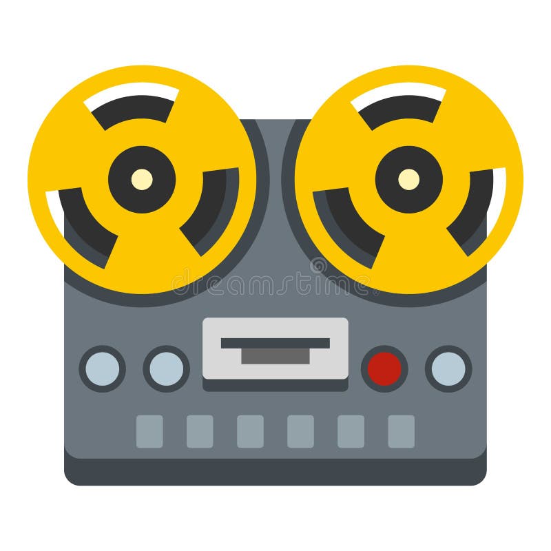 Vintage Reel To Reel Tape Recorder Deck Icon Stock Vector - Illustration of  boombox, audiophile: 90974663