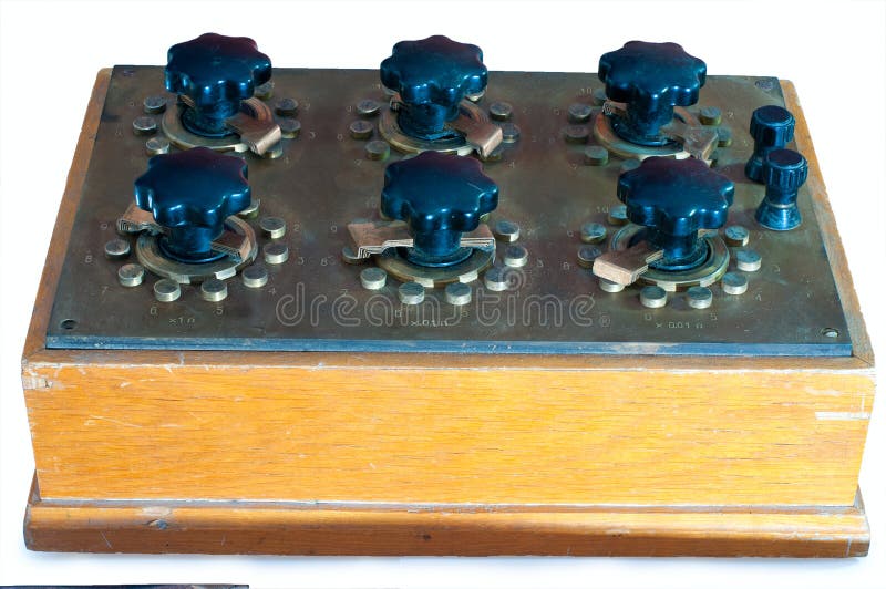 Vintage Resistors Decade Box Stock Image Image of device, element