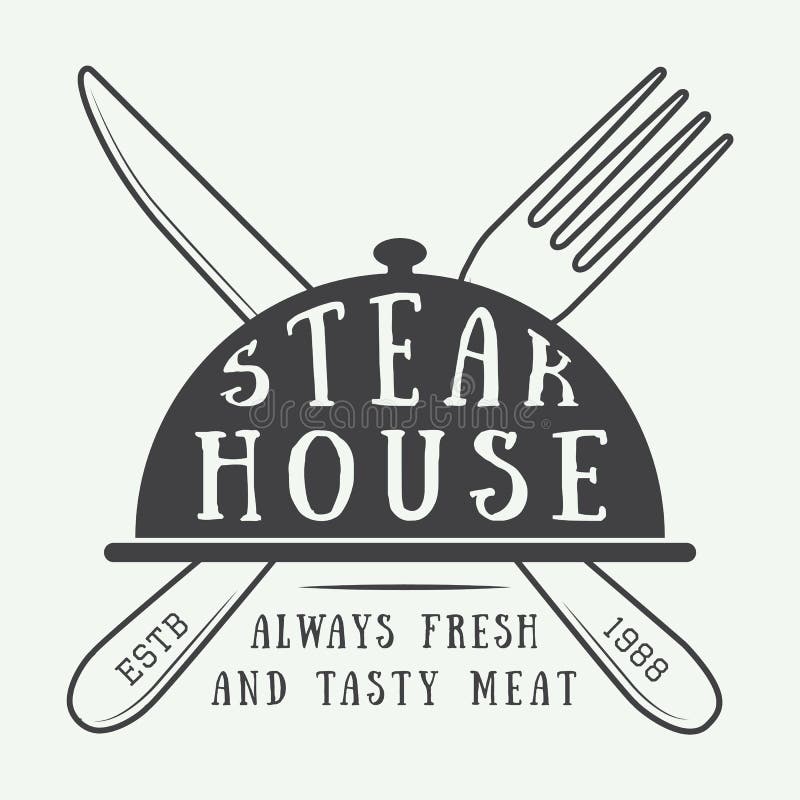 Vintage restaurant logo, badge or emblem. stock illustration Vintage restaurant logo, badge or emblem. stock illustration