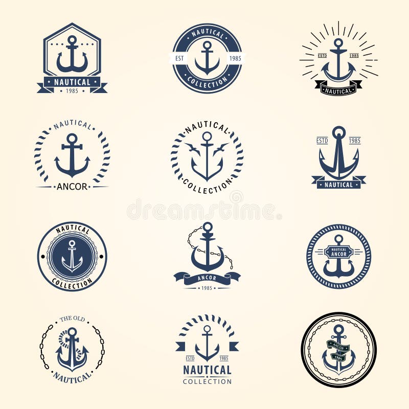 Vintage retro anchor badge vector sign sea ocean graphic element nautical naval symbol illustration vector illustration Vintage retro anchor badge vector sign sea ocean graphic element nautical naval symbol illustration vector illustration