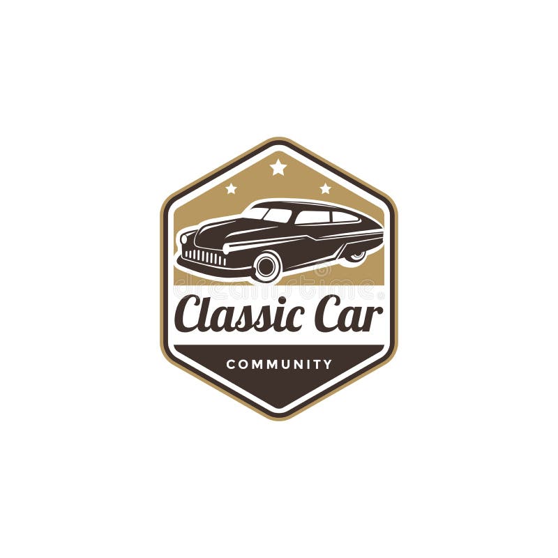 Vintage Retro Hipster Logo Vector of Classic Car Stock Vector ...