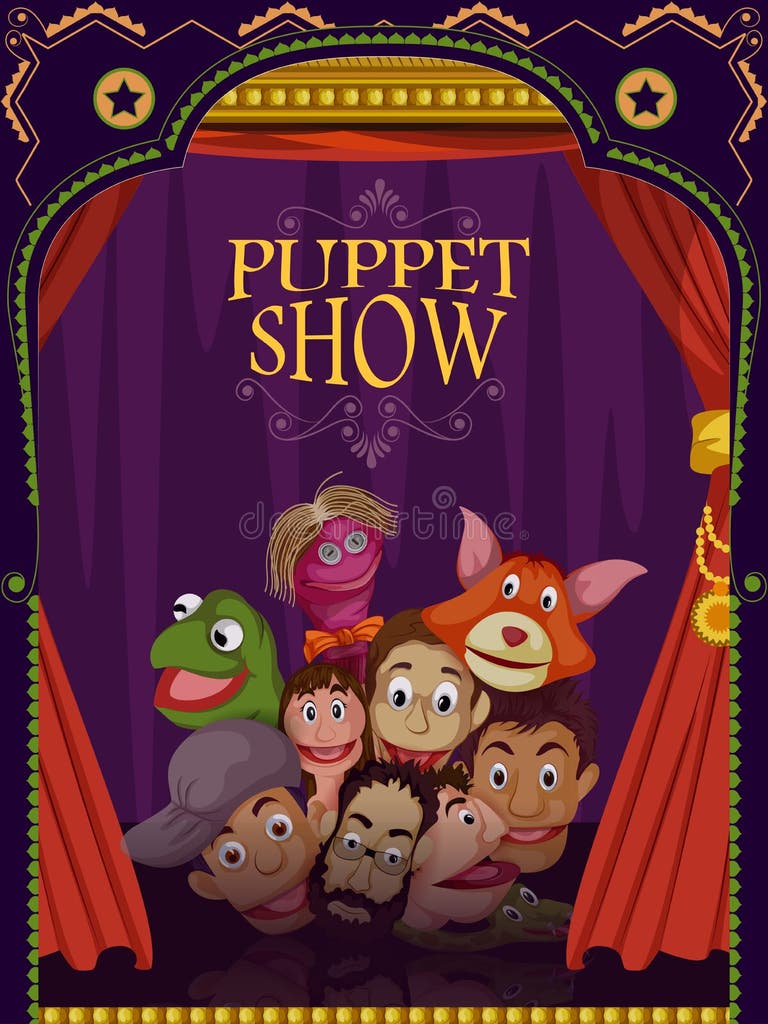 Puppet show stage background stock illustrations 563 puppet show