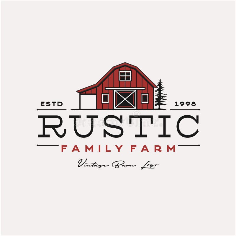 Vintage Retro Rustic Barn Farm logo design inspiration. Vintage Retro Rustic Barn Farm logo design inspiration