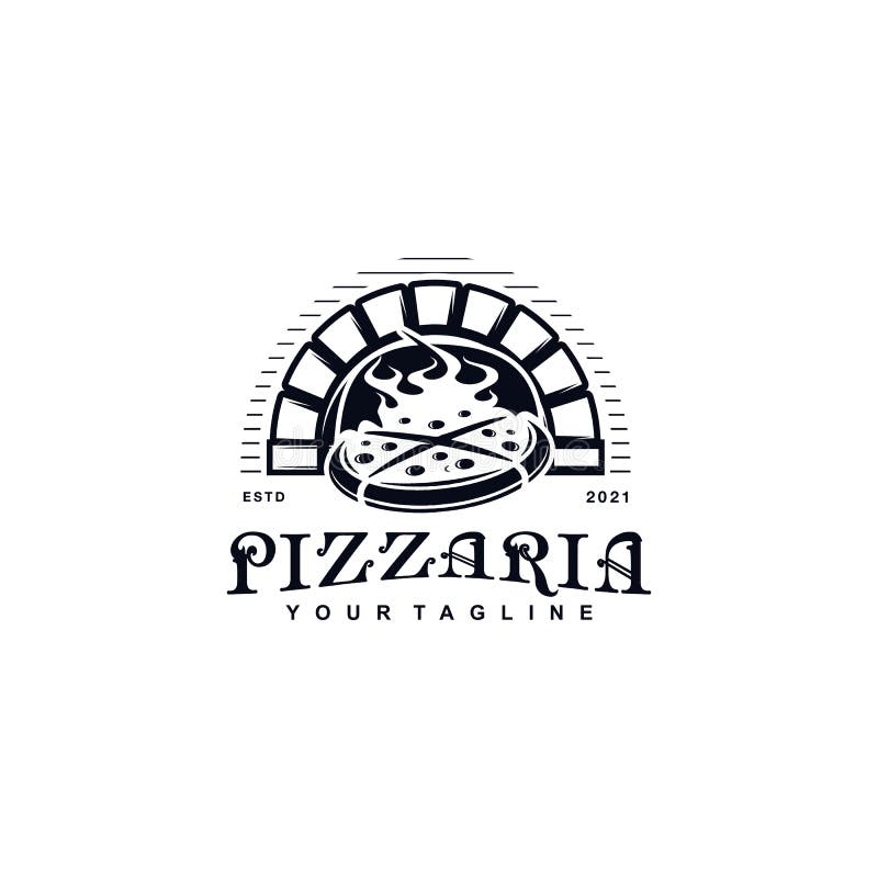 Vintage Retro Rustic Stamp Label Pizza Logo Vector Design Template ...