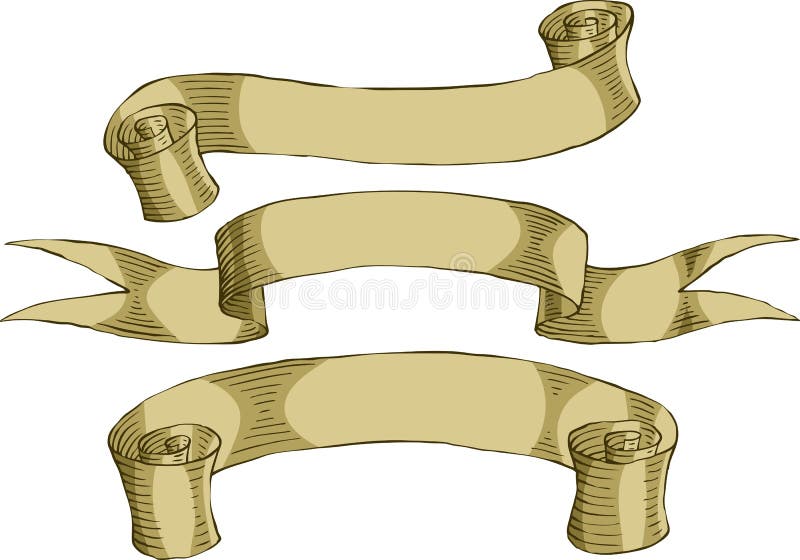 Как нарисовать девизную ленту