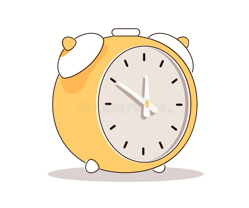 Alarm clock with bells ringing timer Royalty Free Vector