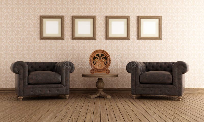 Vintage room stock illustration